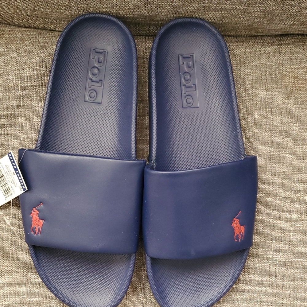 POLO RALPH LAUREN CAYSON MEN'S SLIDES COLOR  BLUE